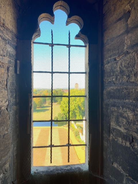 Window looking over the river Cam