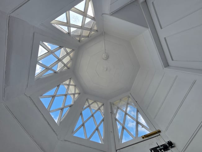 Looking up into the cupola