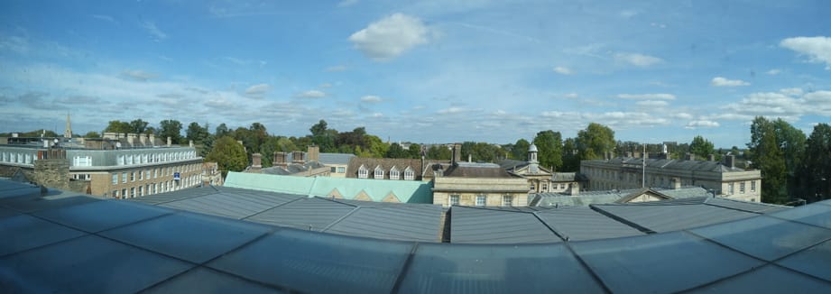 View of Emmanuel College from upper floor of John Lewis