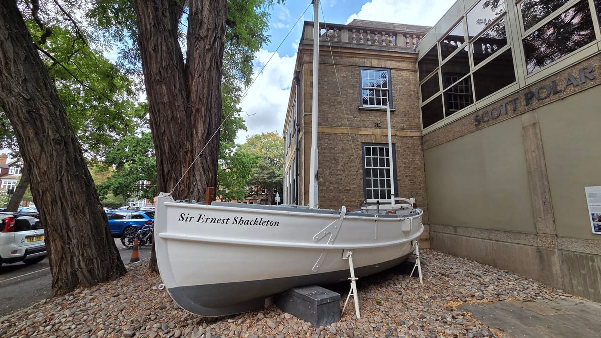A James Caird replica, outside A James Caird replica, outside